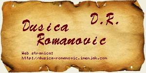 Dušica Romanović vizit kartica